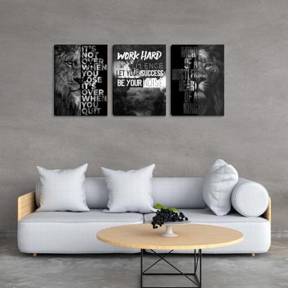 Inspirational Wall Art Canvas Set For Motivation And Success-Original Frame