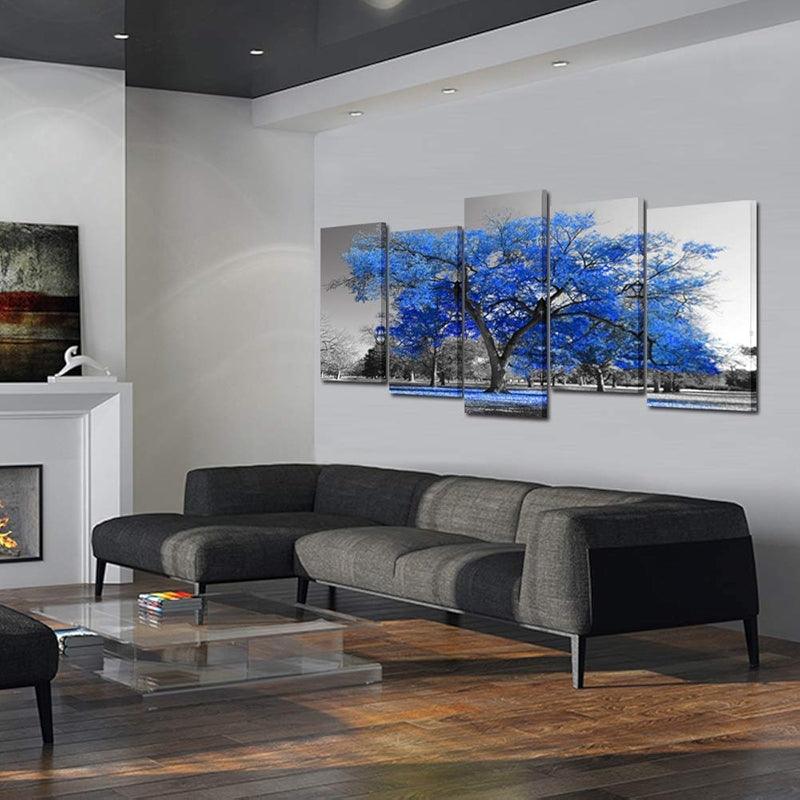 5 Piece Tree Landscape Wall Art Set-Original Frame