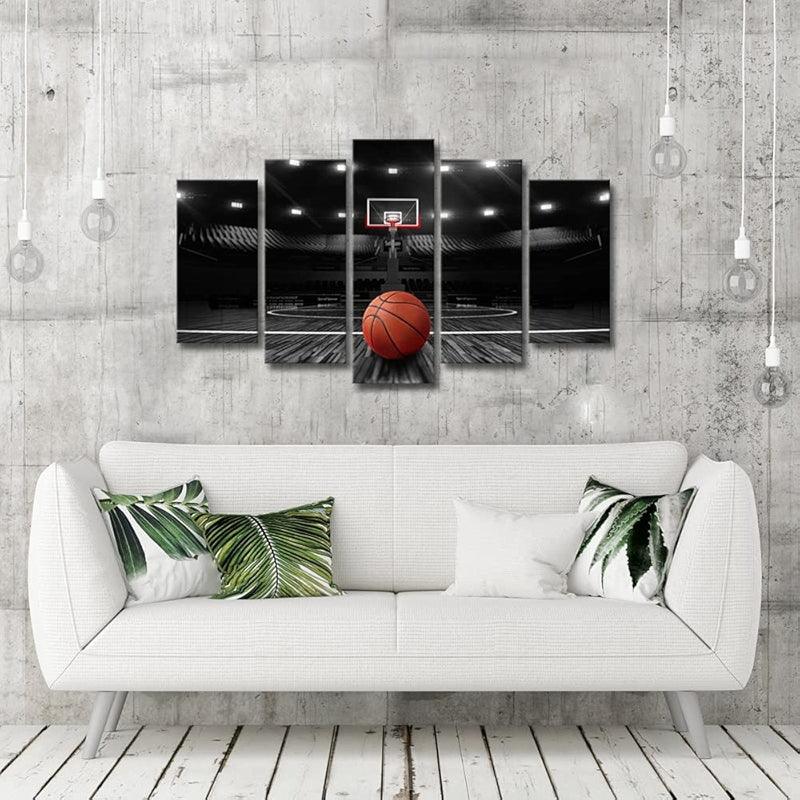 Basketball Court Canvas Wall Art Set For Home Decor-Original Frame