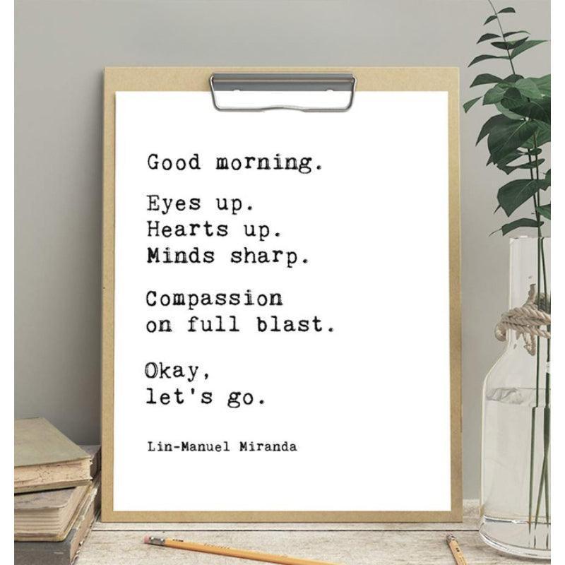 Lin Manuel Miranda Quote Wall Decor Poster-Original Frame