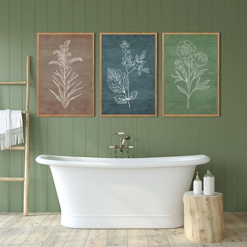 Neutral Botanical Plant Canvas Art Set Of Six-Original Frame