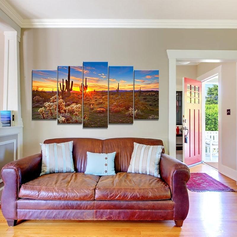 Large Canvas Art Set Featuring Autumn Landscape Wall Decor-Original Frame