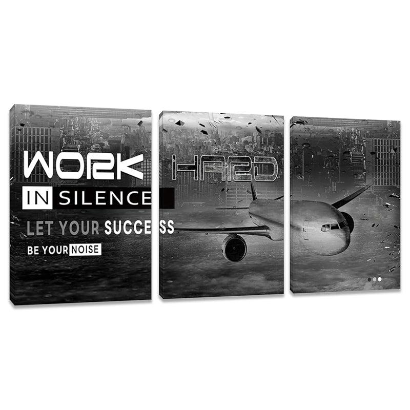 Inspirational Wall Art Canvas Set For Motivation And Success-Original Frame