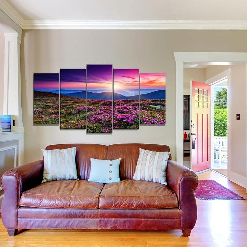 Large Canvas Art Set Featuring Autumn Landscape Wall Decor-Original Frame