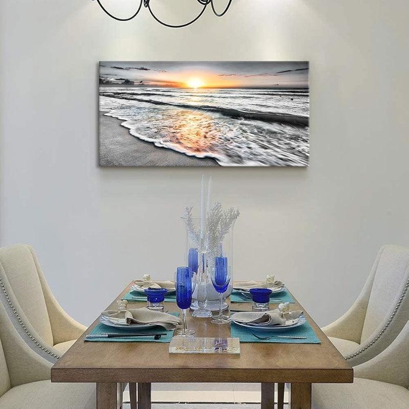 Umbrella Walk And Sea Wall Art-Original Frame