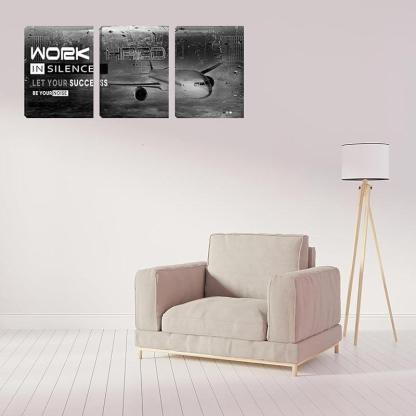 Inspirational Wall Art Canvas Set For Motivation And Success-Original Frame