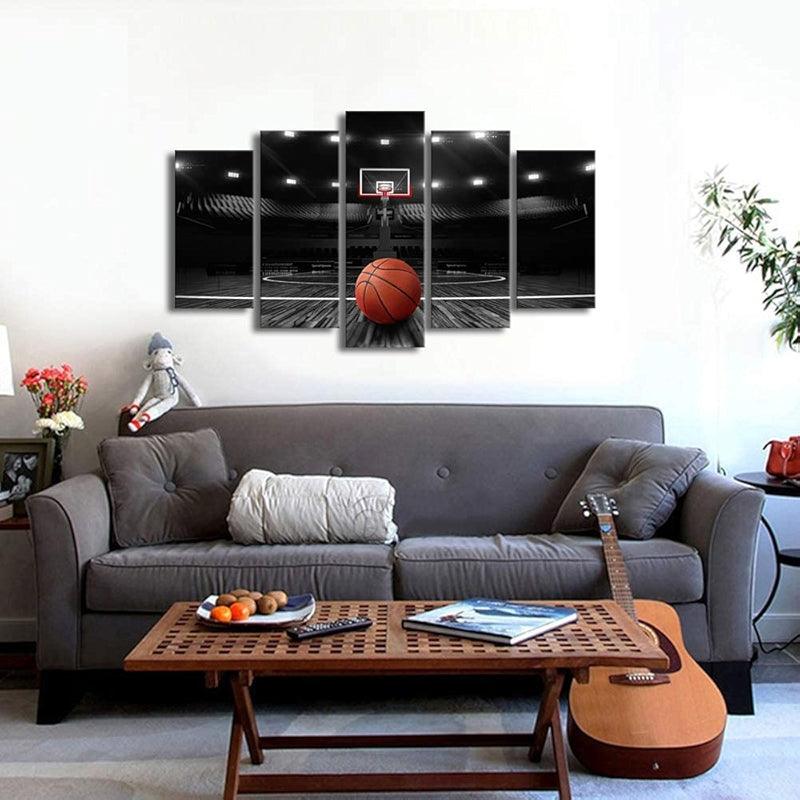 Basketball Court Canvas Wall Art Set For Home Decor-Original Frame