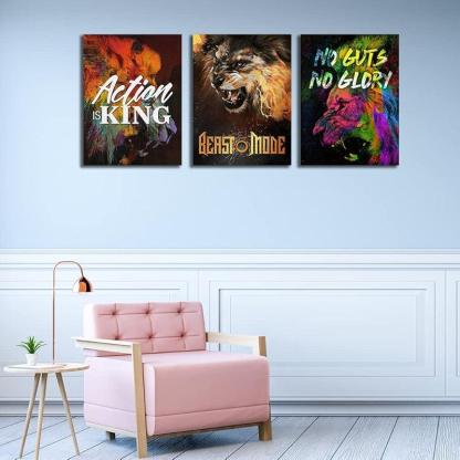 Inspirational Wall Art Canvas Set For Motivation And Success-Original Frame