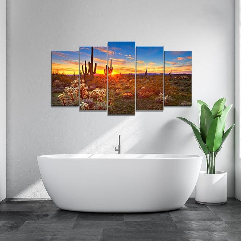 Large Canvas Art Set Featuring Autumn Landscape Wall Decor-Original Frame