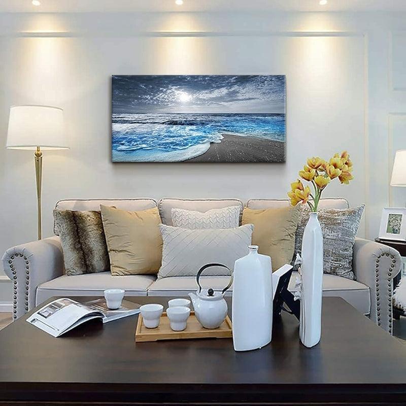 Umbrella Walk And Sea Wall Art-Original Frame