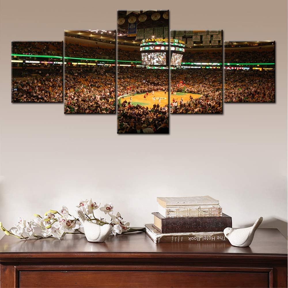 5 Piece Canvas Wall Art Of Basketball Arena Sports Room