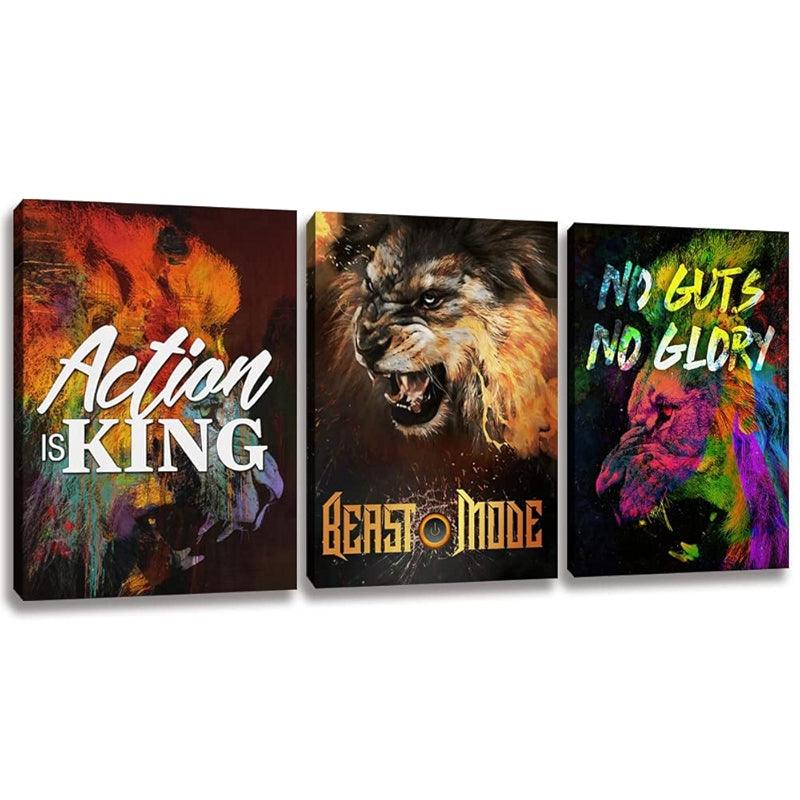 Inspirational Wall Art Canvas Set For Motivation And Success-Original Frame