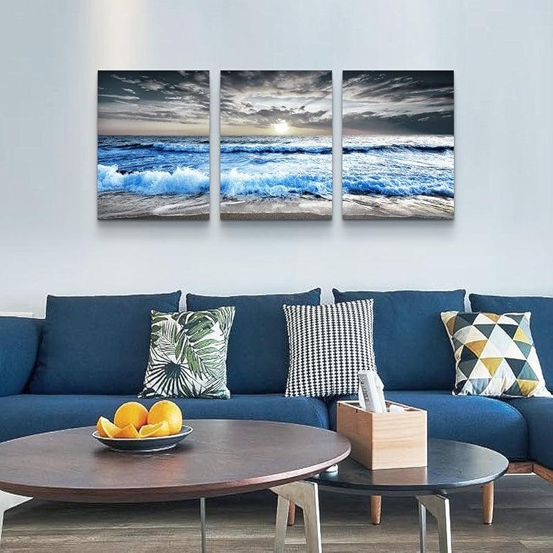 Abstract Mountain Forest Landscapes Canvas Wall Art Set-Original Frame