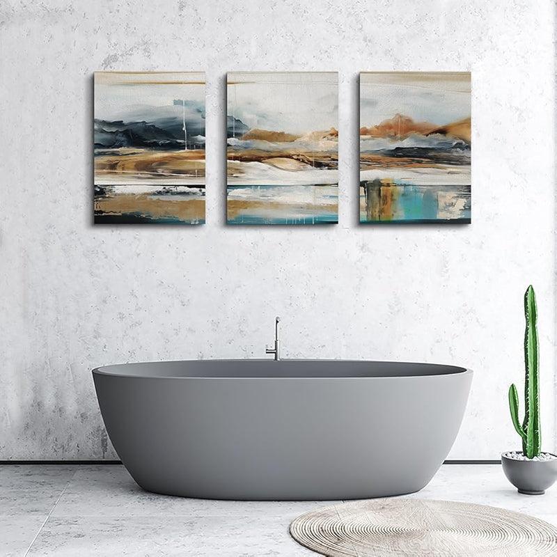 Abstract Mountain Forest Landscapes Canvas Wall Art Set-Original Frame