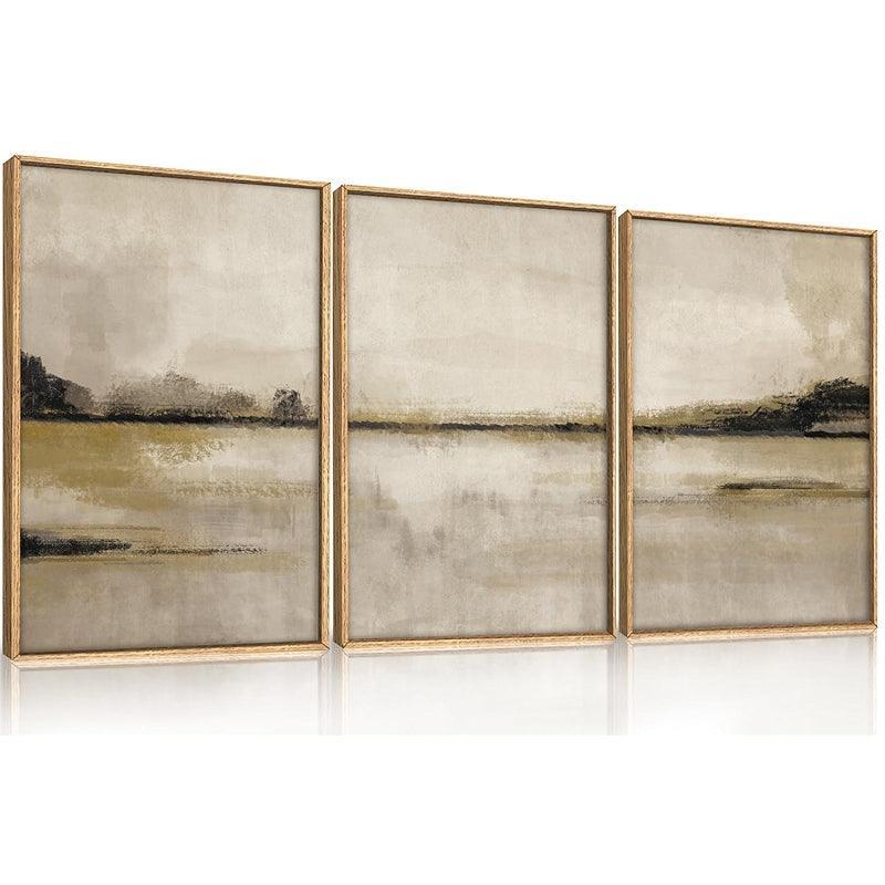 5 Pieces Textured Landscape Abstract Wall Art-Original Frame