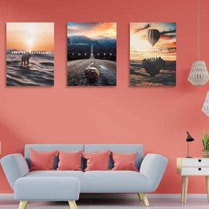 Inspirational Wall Art Canvas Set For Motivation And Success-Original Frame