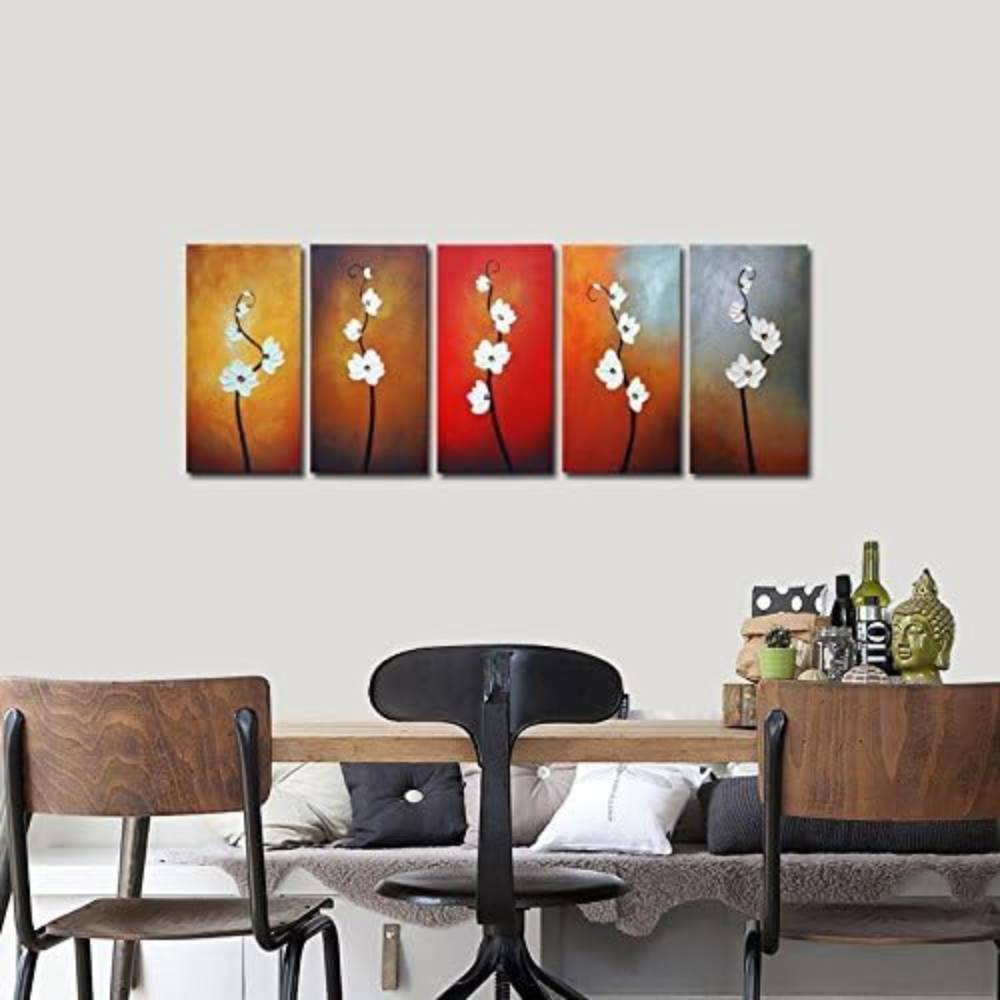 [Copy]Full Moon Ocean Canvas Art 5 Piece Wall Decor
