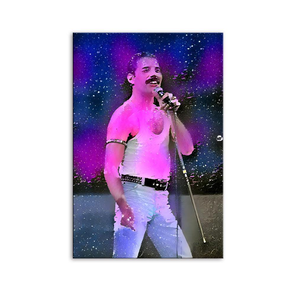 Queen Freddie Mercury 1 Piece HD Multi Panel Canvas Wall Art-Original Frame