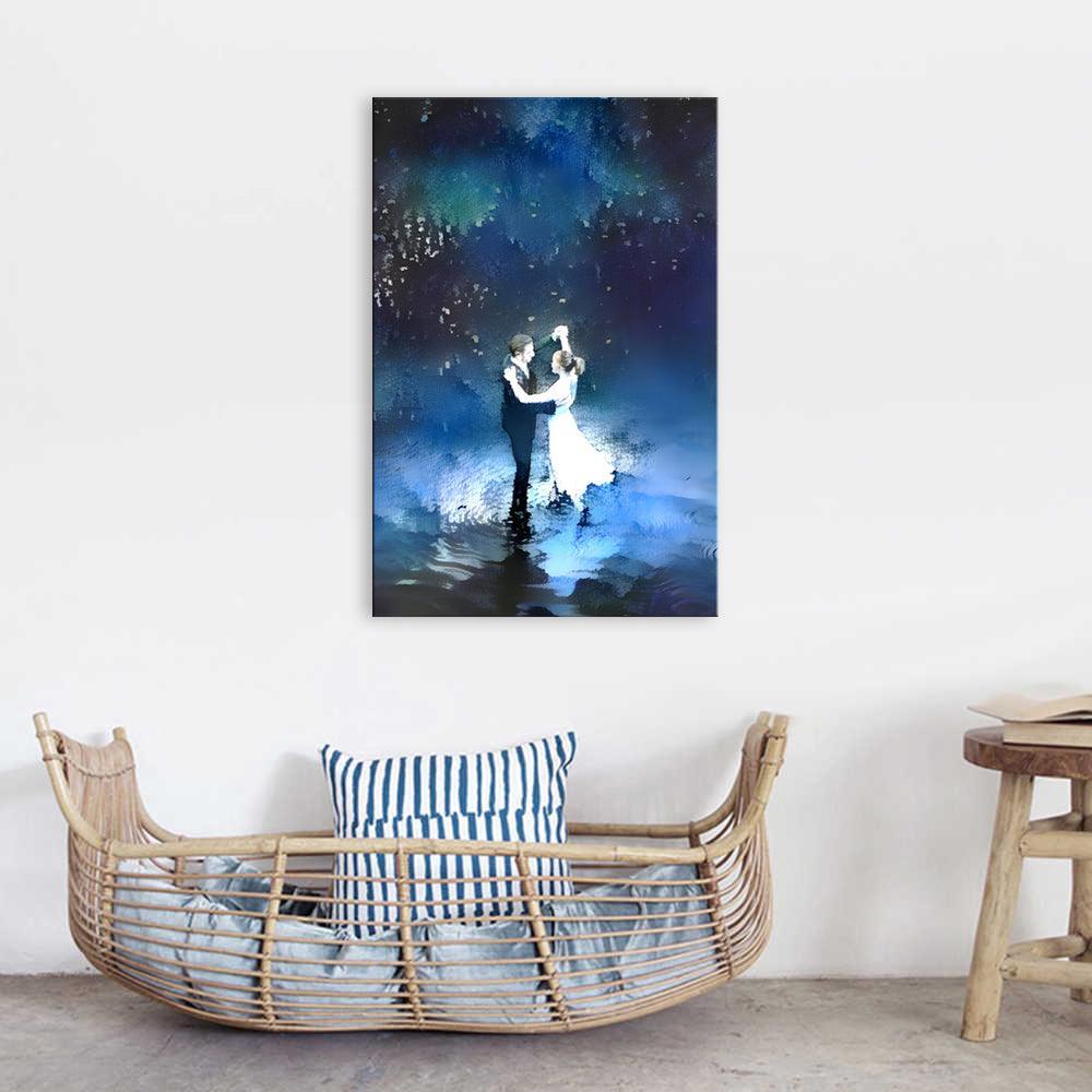 The Blue Dance 1 Piece HD Multi Panel Canvas Wall Art Frame-Original Frame