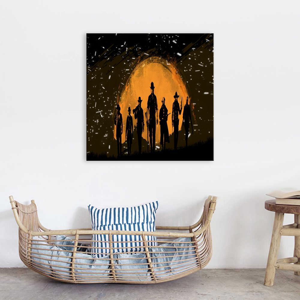 Yellow The Walking Dead 1 Piece HD Multi Panel Canvas Wall Art Frame-Original Frame