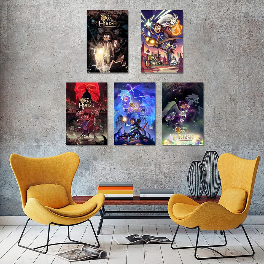 [Copy]Modern Abstract Circle Line Canvas Wall Art Set 5 Pieces
