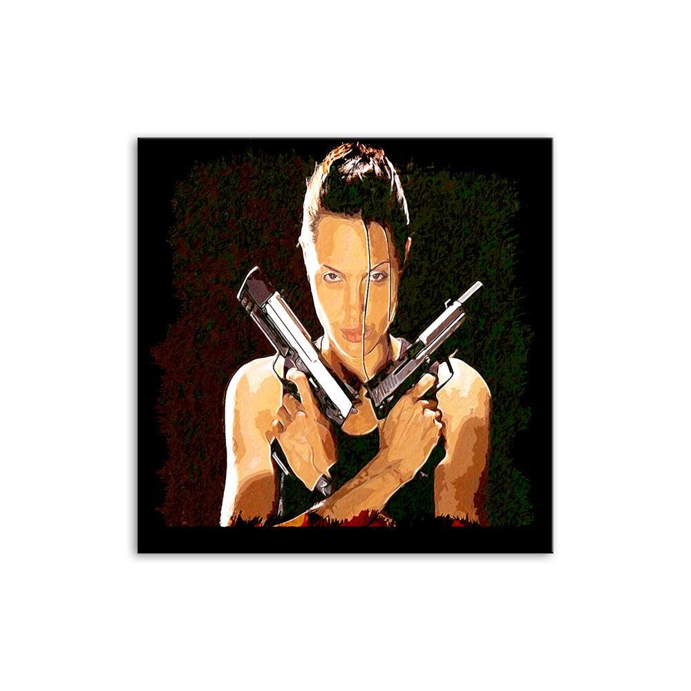 Action Angelina Jolie 1 Piece HD Multi Panel Canvas Wall Art Frame-Original Frame