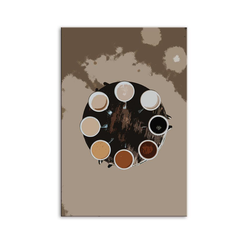 The Abstract Coffee Team 1 Piece HD Multi Panel Canvas Wall Art Frame-Original Frame