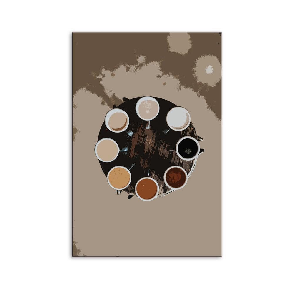 The Abstract Coffee Team 1 Piece HD Multi Panel Canvas Wall Art Frame-Original Frame