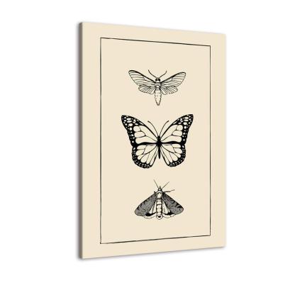 The Butterfly Trio 1 Piece HD Multi Panel Canvas Wall Art Frame-Original Frame