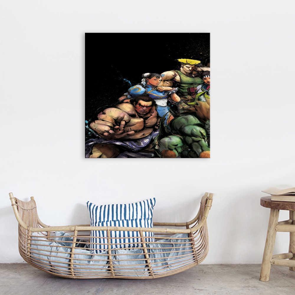 Cartoon Fighter Team 1 Piece HD Multi Panel Canvas Wall Art Frame-Original Frame