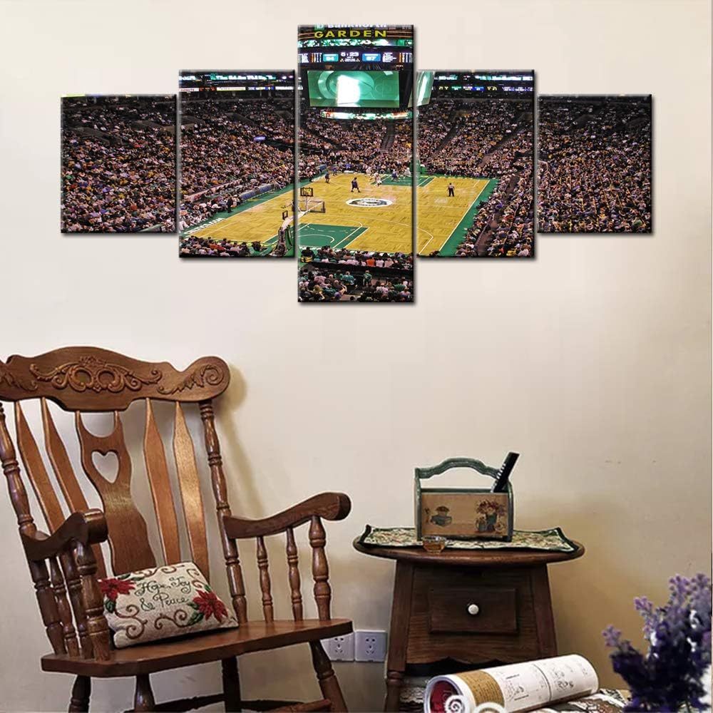  5 Piece Canvas Wall Art Of Basketball Arena Sports Room