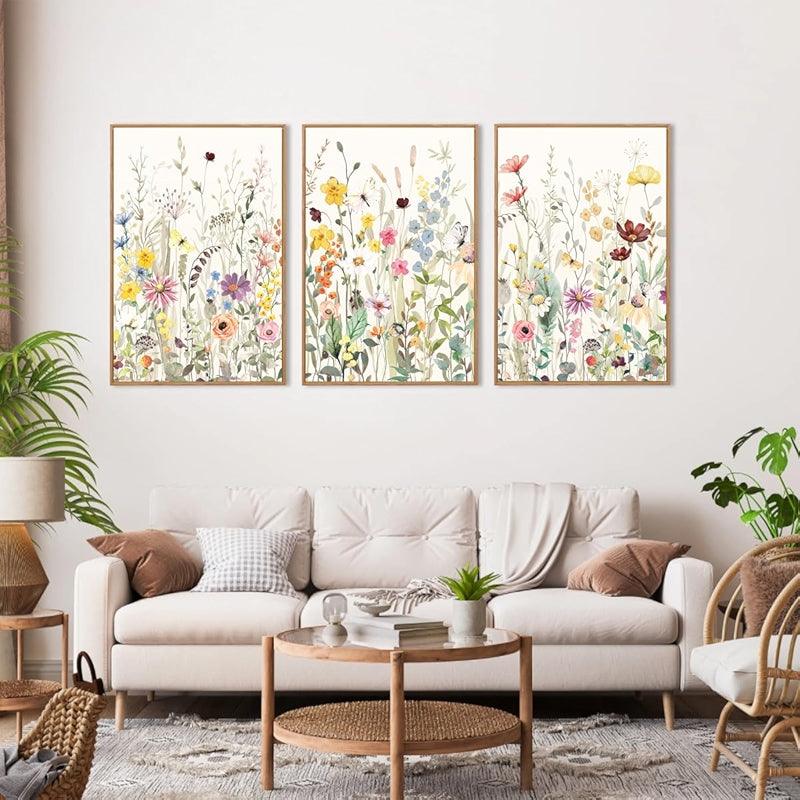 Neutral Botanical Plant Canvas Art Set Of Six-Original Frame