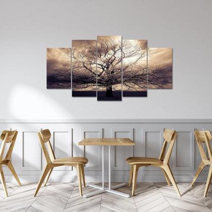 Majestic Oak Tree Canvas Wall Art Set-Original Frame