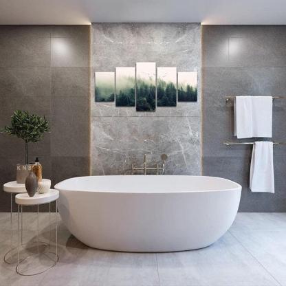 Abstract Texture Wall Art Painting Black And Golden Marble-Original Frame