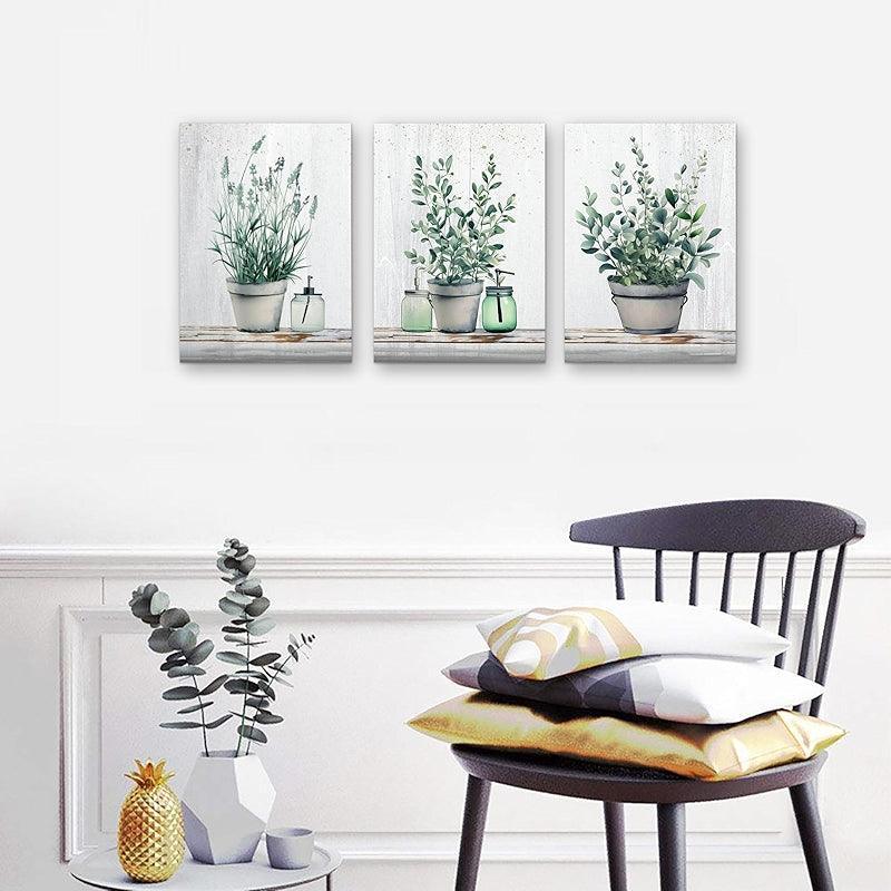 Abstract Mountain Forest Landscapes Canvas Wall Art Set-Original Frame