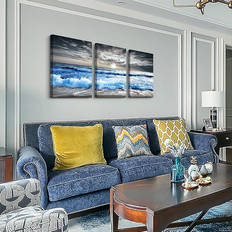 Abstract Mountain Forest Landscapes Canvas Wall Art Set-Original Frame