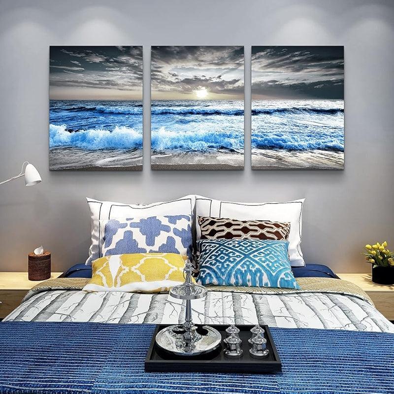 Abstract Mountain Forest Landscapes Canvas Wall Art Set-Original Frame