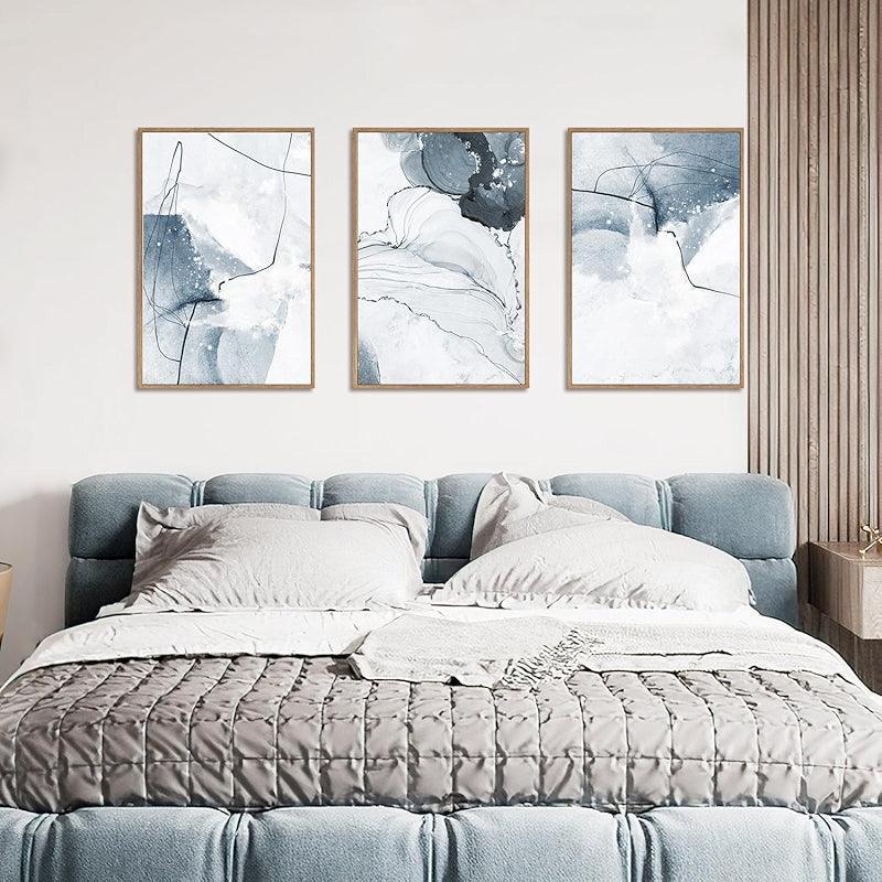 5 Pieces Textured Landscape Abstract Wall Art-Original Frame