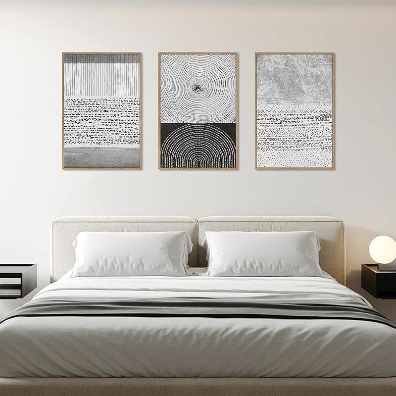 5 Pieces Textured Landscape Abstract Wall Art-Original Frame