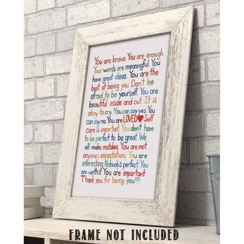 Inspirational Wall Art Print Ready To Frame-Original Frame