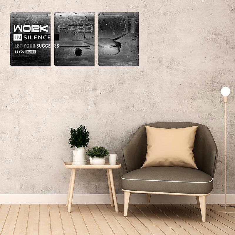 Inspirational Wall Art Canvas Set For Motivation And Success-Original Frame