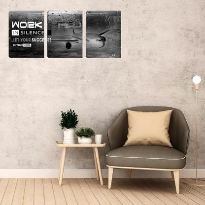 Inspirational Wall Art Canvas Set For Motivation And Success-Original Frame