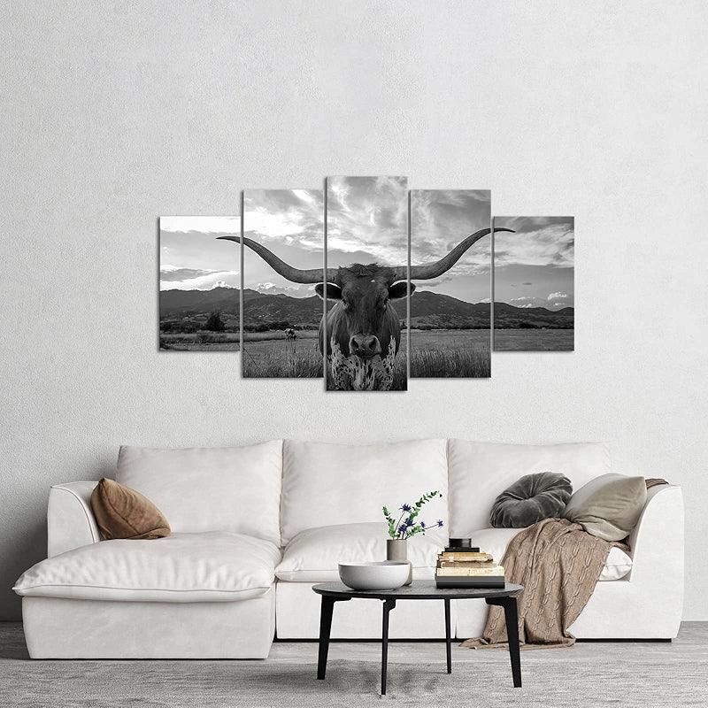 Texas Animal Canvas Wall Art Set-Original Frame