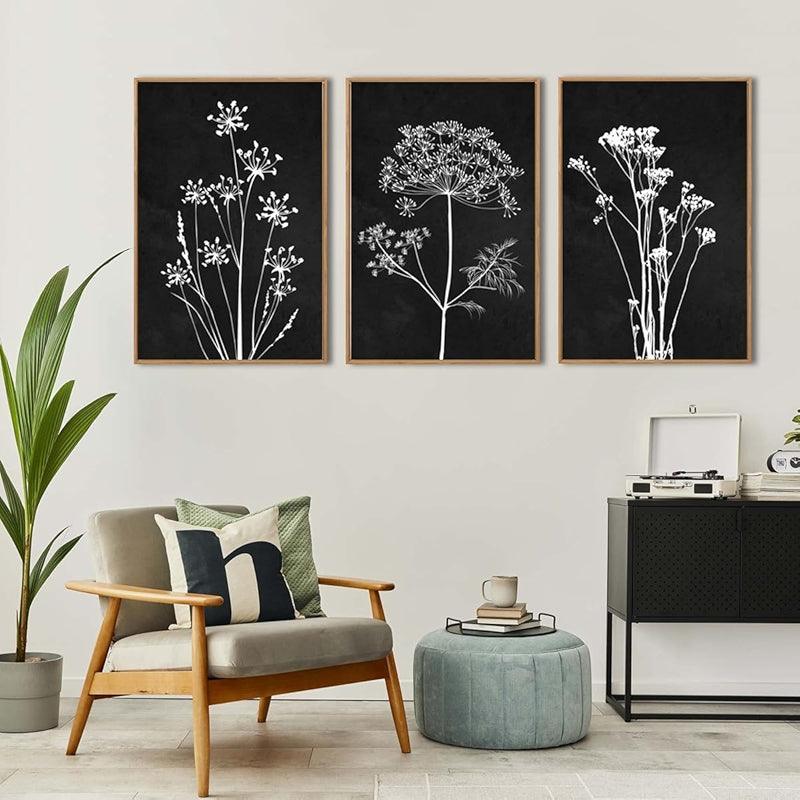 Neutral Botanical Plant Canvas Art Set Of Six-Original Frame