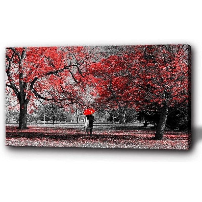 Umbrella Walk And Sea Wall Art-Original Frame