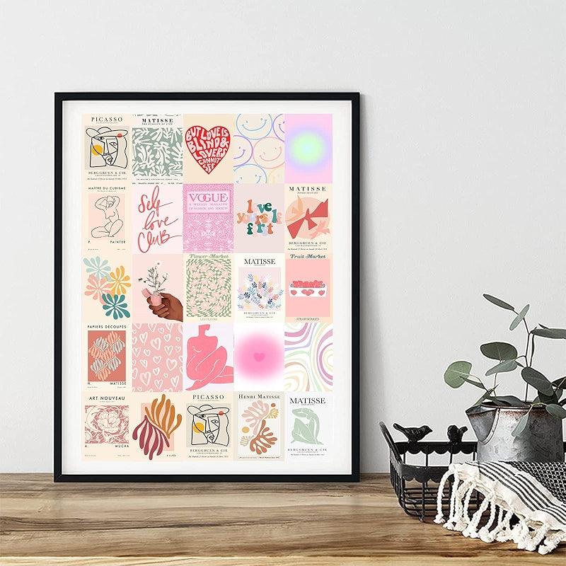 Dark Academia Wall Collage Kit With 70 Aesthetic Pictures-Original Frame