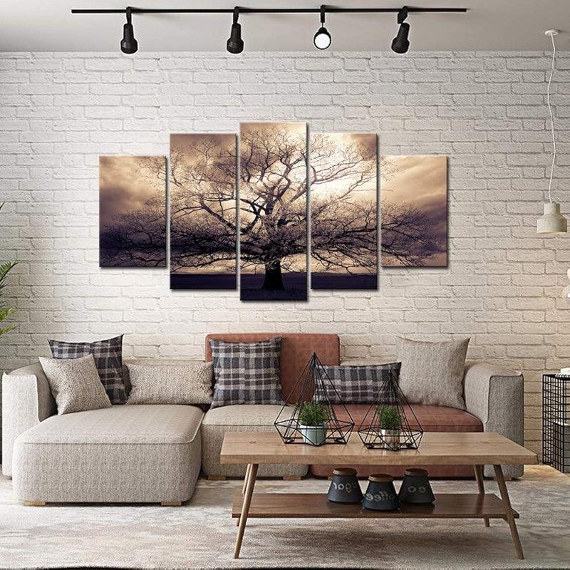 Majestic Oak Tree Canvas Wall Art Set-Original Frame