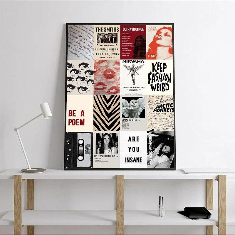 Dark Academia Wall Collage Kit With 70 Aesthetic Pictures-Original Frame