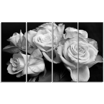 Bunch Of Roses Floral Canvas Art Print-Original Frame