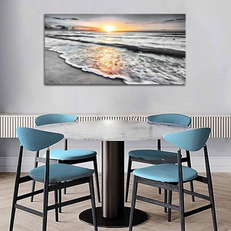 Umbrella Walk And Sea Wall Art-Original Frame